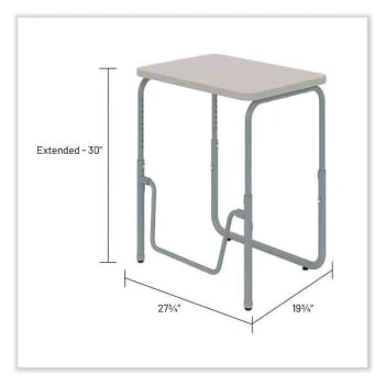Safco Alphabetter® 2.0 Height Student Desk With Pendulum, 22" To 30", Gray 11 Safco Alphabetter® 2.0 Height Student Desk With Pendulum, 22" To 30", Gray - Image 9