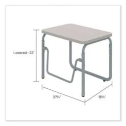 Safco Alphabetter® 2.0 Height Student Desk With Pendulum, 22" To 30", Gray 22 Safco Alphabetter® 2.0 Height Student Desk With Pendulum, 22" To 30", Gray -Household Supplies Store 297308 DetailedProductView3 Lg