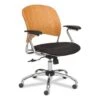 Safco Reve™ Round Back Task Chair, 18" - 22.5" High, Black Seat, Natural Back 1 Safco Reve™ Round Back Task Chair, 18" - 22.5" High, Black Seat, Natural Back -Household Supplies Store 297508 MainProductImage Lg