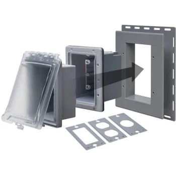 Taymac 2-3/4" Clear/gray 1-Gang In Use Outlet Cover Box 3 Taymac 2-3/4" Clear/gray 1-Gang In Use Outlet Cover Box