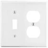 Hubbell 2-Gang Mid-Sized Combination Nylon Wall Plate (25-Pack) (White) -Household Supplies Store 301235 MainProductImage Lg