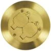 Steel City 5-3/4 Dia Flor Box Cover Brass Duplex Receptacle