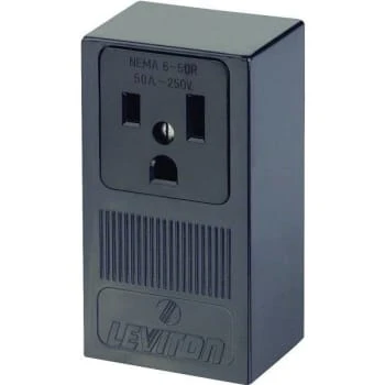 Leviton 50 Amp Double Pole Single Outlet Black 3 Leviton 50 Amp Double Pole Single Outlet Black