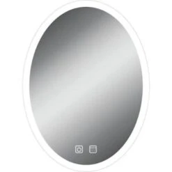 Litex Led Bathroom Mirror With Defogger Night Light And 2-Touch On/off