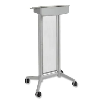 Safco Impromptu® Lectern, 26.5" X 18.75" X 46.5", Gray 4 Safco Impromptu® Lectern, 26.5" X 18.75" X 46.5", Gray - Image 2