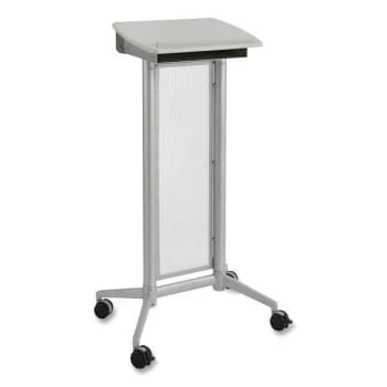 Safco Impromptu® Lectern, 26.5" X 18.75" X 46.5", Gray 3 Safco Impromptu® Lectern, 26.5" X 18.75" X 46.5", Gray