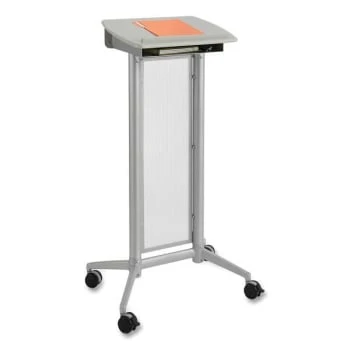 Safco Impromptu® Lectern, 26.5" X 18.75" X 46.5", Gray 5 Safco Impromptu® Lectern, 26.5" X 18.75" X 46.5", Gray - Image 3