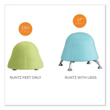 Safco Runtz™ Ball Chair, Backless, 13.5" To 17" High, Blue Fabric Seat 5 Safco Runtz™ Ball Chair, Backless, 13.5" To 17" High, Blue Fabric Seat - Image 3