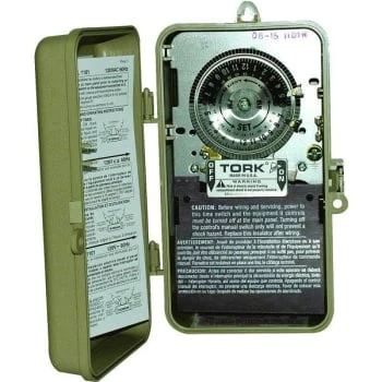 Tork 40 A 24-Hour Indr/outdr Mechanical Time Switch For Same Time Every Day 3 Tork 40 A 24-Hour Indr/outdr Mechanical Time Switch For Same Time Every Day