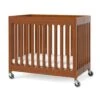 Foundations Compact Boutique™ Folding Crib,slatted Casters Foam Mattress,cherry -Household Supplies Store 314253 MainProductImage Lg