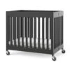 Foundations Compact Boutique™ Folding Crib, Slatted Foam Mattress, Ebony 2 Foundations Compact Boutique™ Folding Crib, Slatted Foam Mattress, Ebony -Household Supplies Store 314254 MainProductImage Lg