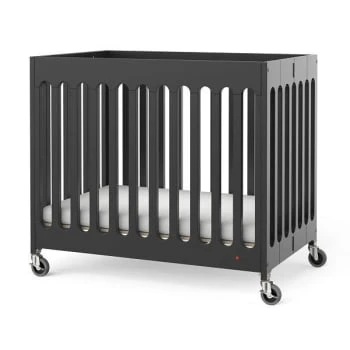 Foundations Compact Boutique™ Folding Crib, Slatted Foam Mattress, Ebony 3 Foundations Compact Boutique™ Folding Crib, Slatted Foam Mattress, Ebony