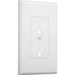 TAYMAC MASQUE 1-Gang Plastic Toggle To Decorator Wall Plate, White, Package Of 5