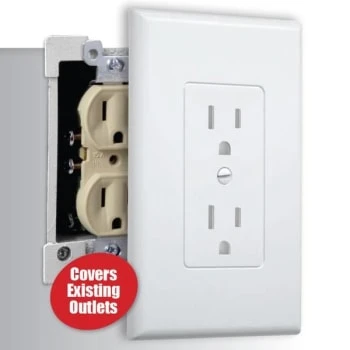 TAYMAC MASQUE 1-Gang Plastic Toggle To Decorator Wall Plate, White, Package Of 5 11 TAYMAC MASQUE 1-Gang Plastic Toggle To Decorator Wall Plate, White, Package Of 5 - Image 9