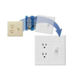 TAYMAC MASQUE 1-Gang Plastic Toggle To Decorator Wall Plate, White, Package Of 5 25 TAYMAC MASQUE 1-Gang Plastic Toggle To Decorator Wall Plate, White, Package Of 5 -Household Supplies Store 328071 w DetailedProductView15 Lg