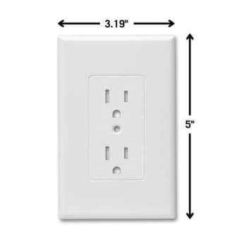 TAYMAC MASQUE 1-Gang Plastic Toggle To Decorator Wall Plate, White, Package Of 5 7 TAYMAC MASQUE 1-Gang Plastic Toggle To Decorator Wall Plate, White, Package Of 5 - Image 5