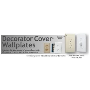 TAYMAC MASQUE 1-Gang Plastic Toggle To Decorator Wall Plate, White, Package Of 5 8 TAYMAC MASQUE 1-Gang Plastic Toggle To Decorator Wall Plate, White, Package Of 5 - Image 6
