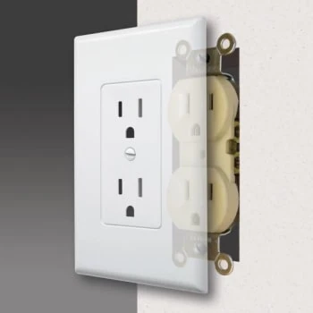 TAYMAC MASQUE 1-Gang Plastic Toggle To Decorator Wall Plate, White, Package Of 5 10 TAYMAC MASQUE 1-Gang Plastic Toggle To Decorator Wall Plate, White, Package Of 5 - Image 8