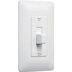 Taymac Masque 1-Gang Plastic Decorator Wall Plate Toggle Cover (5-Pack) (White)