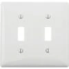Hubbell 2-Gang Mid-Size Toggle Polycarbonate Wall Plate (25-Pack) (White) -Household Supplies Store 328196 v MainProductImage HDS Lg