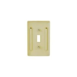Hubbell 1-Gang Toggle Polycarbonate Thermoplastic Wall Plate (25-Pack) (Ivory) 9 Hubbell 1-Gang Toggle Polycarbonate Thermoplastic Wall Plate (25-Pack) (Ivory) -Household Supplies Store 329001 BackView UNI Lg