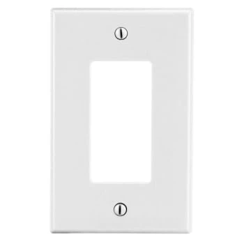 Hubbell 1-Gang Mid-Size Decorator Thermoplastic Wall Plate (25-Pack) (White) 3 Hubbell 1-Gang Mid-Size Decorator Thermoplastic Wall Plate (25-Pack) (White)