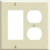 Hubbell Standard 2-Gang Duplex Decorator Wall Plate (25-Pack) (Ivory) -Household Supplies Store 329875 V Lg