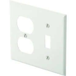 Titan3 Standard 2-Gang Toggle/duplex Metal Wall Plate (10-Pack) (White)
