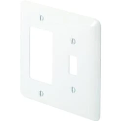 Titan3 2-Gang Standard Metal Toggle/rocker Princess Wall Plate (10-Pack) (White)