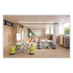 Safco Zenergy™ Swivel Ball Chair, Backless, 23" Seat Height, Green Vinyl -Household Supplies Store 330365 RightView Lg