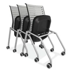 Safco Thesis™ Training Chair With Static Back, No Arms, 18", Gray, Case Of 2 7 Safco Thesis™ Training Chair With Static Back, No Arms, 18", Gray, Case Of 2 -Household Supplies Store 330811 RightView Lg