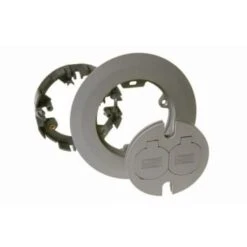 Hubbell Round Non-Metallic Floor Box Cover Kit W/ 2-Lift Lid (Gray) -Household Supplies Store 332518 AlternateImageView UNI Lg