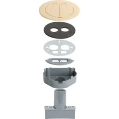 Thomas & Betts Dual Service Floor Box Cover (Brass)