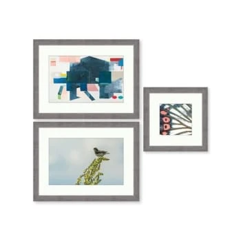 Clearwater Art Collection In A Box,king Sofa,cool,silver Frame,pack Of 3 3 Clearwater Art Collection In A Box,king Sofa,cool,silver Frame,pack Of 3