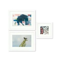 Clearwater Art Collection In A Box,king Sofa, Cool, White Frame,pack Of 3