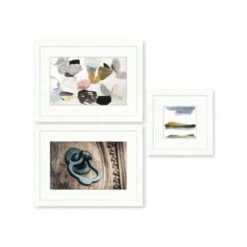 Clearwater Art Collection In A Box, King Sofa, Warm, White Frame,pack Of 3