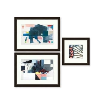 Clearwater Art Collection In A Box,queen,cool,espresso Frame,pack Of 3 3 Clearwater Art Collection In A Box,queen,cool,espresso Frame,pack Of 3