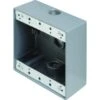 Taymac 2-Gang Weatherproof Outlet Box W/ 3 Outlets (Gray)