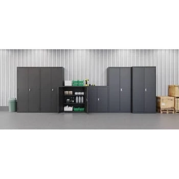 Hirsh Welded Steel Storage Cabinet With 2 Shelves, 18" D X 36" W X 42" H, Black 12 Hirsh Welded Steel Storage Cabinet With 2 Shelves, 18" D X 36" W X 42" H, Black - Image 10