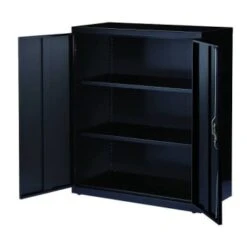 Hirsh Welded Steel Storage Cabinet With 2 Shelves, 18" D X 36" W X 42" H, Black 19 Hirsh Welded Steel Storage Cabinet With 2 Shelves, 18" D X 36" W X 42" H, Black -Household Supplies Store 334044 DetailedProductView4 Lg