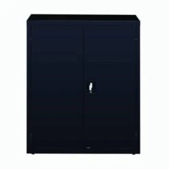 Hirsh Welded Steel Storage Cabinet With 2 Shelves, 18" D X 36" W X 42" H, Black