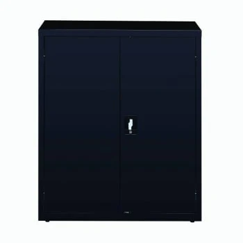Hirsh Welded Steel Storage Cabinet With 2 Shelves, 18" D X 36" W X 42" H, Black 3 Hirsh Welded Steel Storage Cabinet With 2 Shelves, 18" D X 36" W X 42" H, Black
