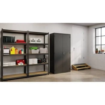 Hirsh Janitorial Cabinet, 18" D X 36" W X 72" H, Black 6 Hirsh Janitorial Cabinet, 18" D X 36" W X 72" H, Black - Image 4