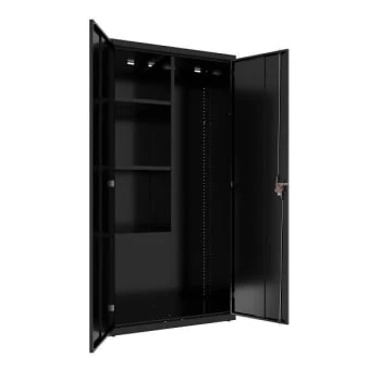 Hirsh Janitorial Cabinet, 18" D X 36" W X 72" H, Black 4 Hirsh Janitorial Cabinet, 18" D X 36" W X 72" H, Black - Image 2