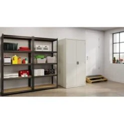 Hirsh Welded Steel Storage Cabinet With 4 Adjustable Shelves, 24" D X 36" W X 72" H, Light Gray 18 Hirsh Welded Steel Storage Cabinet With 4 Adjustable Shelves, 24" D X 36" W X 72" H, Light Gray -Household Supplies Store 334533 DetailedProductView2 Lg