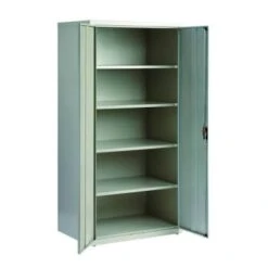 Hirsh Welded Steel Storage Cabinet With 4 Adjustable Shelves, 24" D X 36" W X 72" H, Light Gray 19 Hirsh Welded Steel Storage Cabinet With 4 Adjustable Shelves, 24" D X 36" W X 72" H, Light Gray -Household Supplies Store 334533 DetailedProductView3 Lg