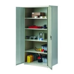 Hirsh Welded Steel Storage Cabinet With 4 Adjustable Shelves, 24" D X 36" W X 72" H, Light Gray 22 Hirsh Welded Steel Storage Cabinet With 4 Adjustable Shelves, 24" D X 36" W X 72" H, Light Gray -Household Supplies Store 334533 DetailedProductView9 Lg