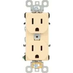 Maintenance Warehouse® 15 Amp 125 Volt Back/side Wired Commercial Duplex Outlet (10-Pack) (Ivory) -Household Supplies Store 335065 v DetailedProductView1 KWI Lg
