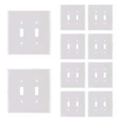 Maintenance Warehouse® 2-Gang Jumbo Size Wall Plate (10-Pack) (White) -Household Supplies Store 336031 v CompositeImage BUS Lg