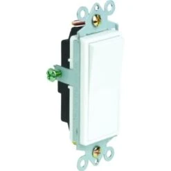 Maintenance Warehouse® 15 Amp 120 Volt 1-Pole Wall Switch (10-Pack) (White) -Household Supplies Store 336406 K 1 Lg